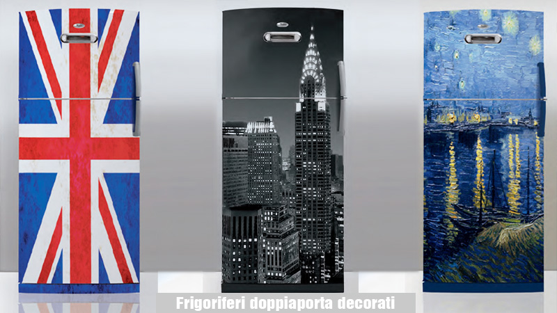 StickersNews Adesivo per Frigorifero Americano elettrodomestici Déco Cabina telefonica Inglese Fond Blanc 100 x 180 cm 